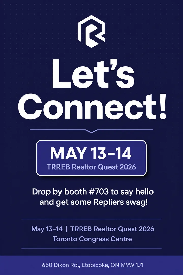 Repliers story: "Let's Connect!", May 13–14 at the TRREB Realtor Quest 2026